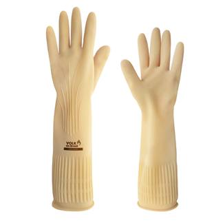 Luva de Latex Ranhurada G Amarela 1 Par Volk