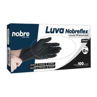 Luva de Nitrilico Preto Nobre Tamanho Grande - Caixa C/100 Unid