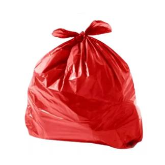 Saco para Lixo 100L Vermelho Reforçado Almofada 100 PÉS 75X90