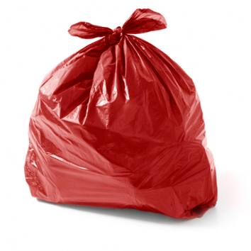 Saco para Lixo 200L Vermelho 50UN 100X144 - Reforçado - Equiv 0,12 Julieta